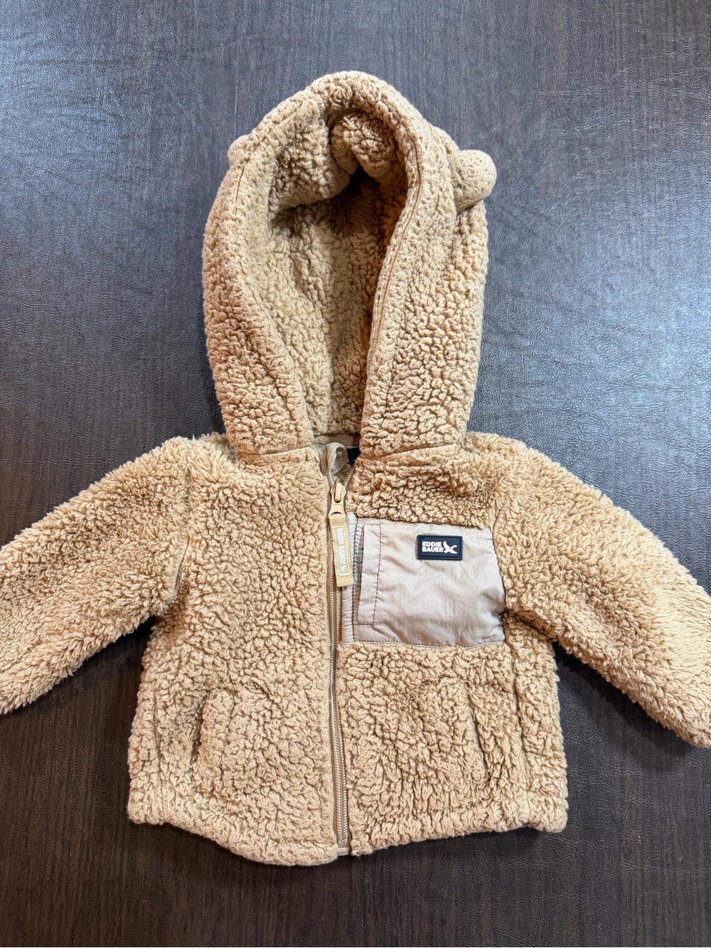 Eddie Bauer Kids Tan Sherpa Jacket Sz 3-6M